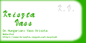 kriszta vass business card